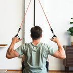 Space Saver Gym Resistance Bands Exercise Equipment for at Home Fitness Workout | Resistance Band Wall Anchor for Kinetic Bands with 1 Rail, 1 Rail Car