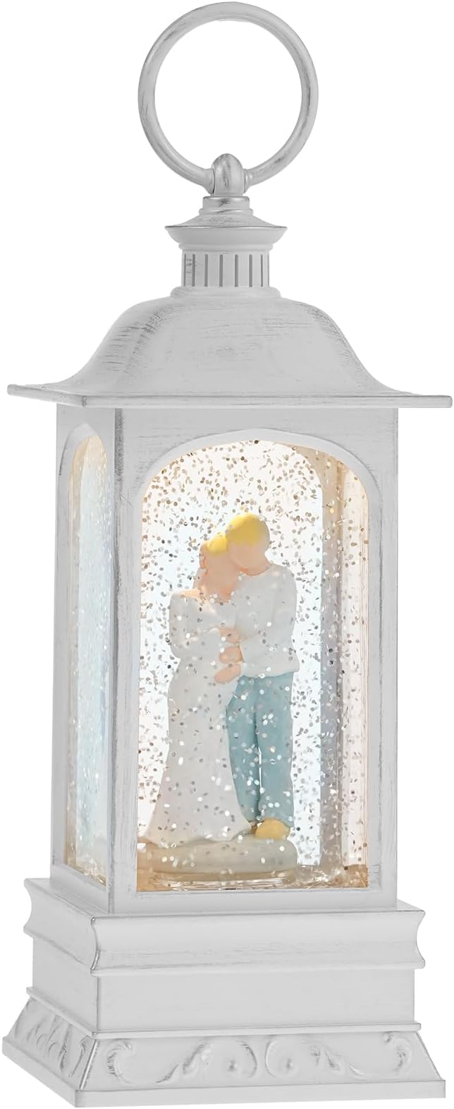 Pregnant Mom Snow Globe Decorations Gift Christmas Snow Globe, 6H Timer, Battery & USB Operated Christmas Lantern, New Mothers Gifts for Expectant Dad and Mom