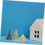 Milisten 3pcs Miniature Architectural Model Set Pyramid Statue Eiffel Tower Clock Tower Figurines Scene Accessories for Home Décor and Collectible Display