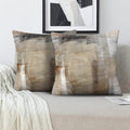 Beige Abstract Art Artwork Pillow Cover, Gallery Modern Decorative Throw Pillows Cushion Cover for Bedroom Sofa Living Room 24 x 24 Inch Set of 2