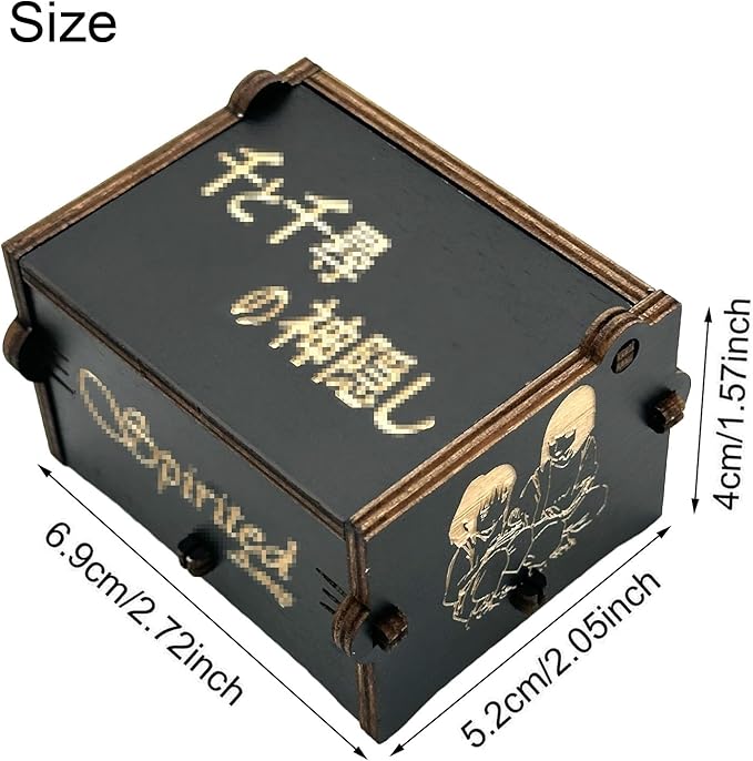Pursuestar SpAway Always with me Wind Up Music Box, Vintage Engraved Wood Mechanism Musical Gifts for Anime Fans Mother's Day Valentine's Day Christmas Thanksgiving