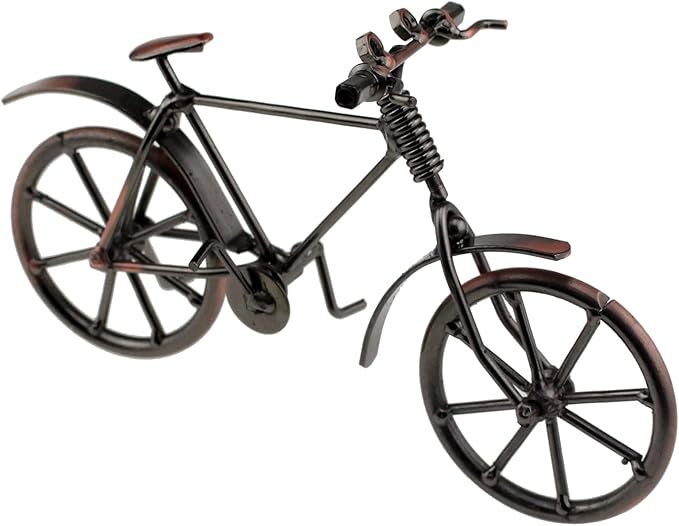 Tipmant Antique Vintage Bicycle Retro Iron Bike Model Office Home Décor Accents Room Desk Decoration Ornaments Handmade Handcrafts