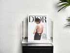 Magazine Rack - Clear Acrylic Magazine Holder, Acrylic Newspaper Stand Organizer with handles, Modern Lucite Magazine and Book Basket Box for Bathroom, Bedroom, Living Room and Office