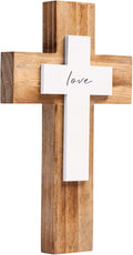 Wall And Table Wooden Cross Christians Cross Spiritual Religious Gifts With Hook On Hanging Wall Or Table With Love For Church Home Room Decoration For Christmas (5 colors available)