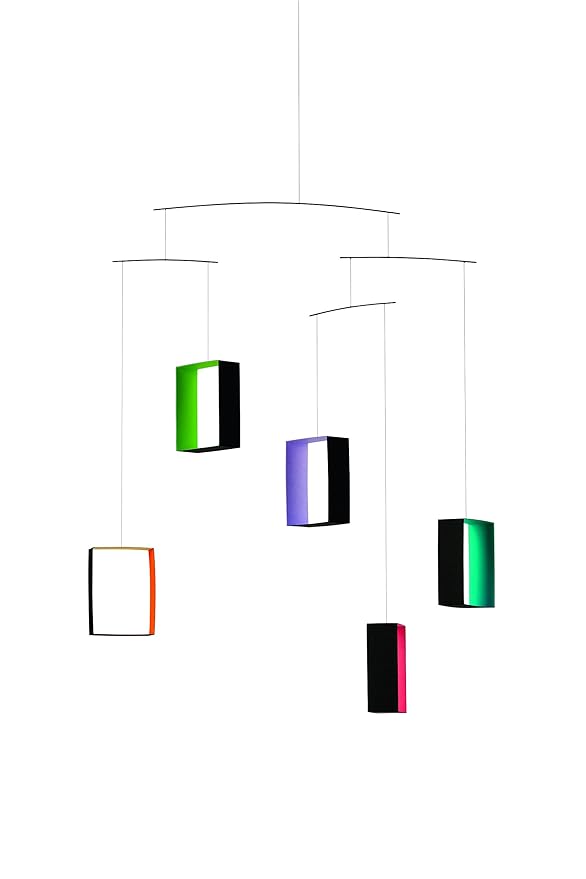 Windows, Colored Views Hanging Mobile - 26 Inches Handmade in Denmark by Flensted