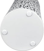 BEIJIALY Metal Umbrella Holder, Umbrella Stand Rack for Entryway, Metal Hollowed Freestanding Round Umbrella Holder Organizer Bin for Home Hotel Office Decor(White Small)