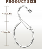 6 Pack Belt Hanger, Tie Hanger & Belt Organizer, Waterproof Belt Hanger for Closet, Ties, Scarves, Bags & Accessories, Keeps Closet Neat & Organized, Silver