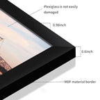 16x20 Picture Frame Black Set of 3, Display Pictures 11x14 with Mat or 16 x 20 Without Mat, Poster Frames 16x20 for Wall Hanging Horizontal and Vertical