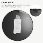 WallBeyond 24 Inch Round Wood Mirror, Circle Wooden Frame Wall Mirror for Bathroom, Living Room, Bedroom, Entryway (White)