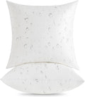 Oubonun 22x22 Outdoor Pillow Inserts (Pack of 2) - Square Waterproof Throw Pillow - Decorative Throw Pillows Insert for Couch Sofa Bed Patio Furniture - White Pillows