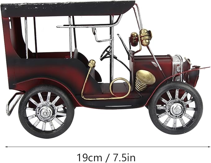 Metal Antique Vintage Car Model, Old Vintage Car Model, Antique Car with Miniature Classic Car Arts for Office Home Desktop Decoration