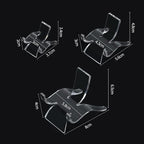 (3 Sizes 12 PCS)Crystal Display Stand,Acrylic Rock Holder,Clear Display Easel Stands Pedestal for Crystal,Geodes,Rock,Mineral Agate Fossil Coral Gemstone Small Collectibles Display Stands