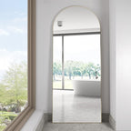 Full Length Mirror 71"x25" Arch Mirror Floor Mirror with Stand Wall Mirror Gold Arched Full Body Mirror Standing Hanging or Leaning Against Wall Bedroom Mirrors for Entry, Living Room