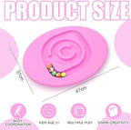 Kids Maze Balance Board Plastic Wobble Rocker Balance Board with Mini Balls Load 170lb for Balancing Exercise Equipment Game Boys Girls Physical Therapy 18.5 x 14.57 Inch(Pink,Round)
