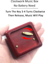 Sinzyo Anastasia-Once Upon a December Music Box Vintage Musical Boxs Gift for Birthday Valentine's Day Christmas Day(Wine Red Box)