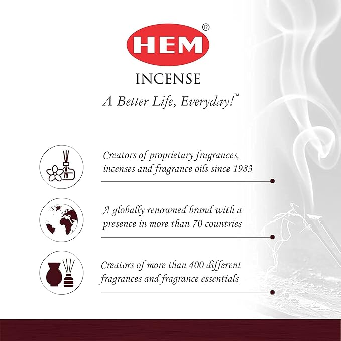 HEM Premium Buddha Bliss Masala Incense Sticks | Natural Fragrance for Meditation, Focus, and Aromatherapy | Air Purifier & Cleansing | 12 Pack Gift Set (15g Each) | Buring time of 30-40 mins.