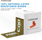 MORECOO Resistance Bands 25 Yard Roll, Level 1, 2, 3 Professional Latex Physical Therapy Band, Exercise Bands for Working Out, Pilates, Upper & Lower Body Exercises & Rehab