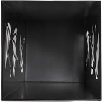 Okllen Metal Umbrella Holder, Square Umbrella Stand Rack for Entryway, 6.3" x 6.3" x 16.5", Black