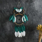 Owl Dream Catcher for Kids,Sdjdhej 1Pcs Owl Dream Catcher with Feather Hanging Decorations Home Ornament Birthday Festival Craft Gift for Girls Kids Women