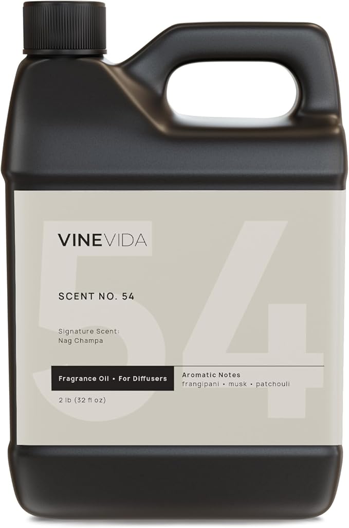 VINEVIDA [32 Fl Oz] Nag Champa Fragrance Oil for Cold Air Diffusers, Essential Oils for Diffuser Oil Refill & Air Freshener Room Spray
