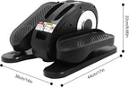 Under Desk Elliptical, 2 in 1 Ellipse Leg Exerciser for Seniors Adults 5Gear Electric Seated Pedal Exerciser W/Anti-Slip Pads Quiet Elliptical Machine with Remote Control for Home