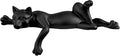 Black Cat Resin Statue - Relaxing Lying Down Pose Cute Sleeping Kitten Black Cat Figurine for Home Decor Minimalist Animal Statues for Bookshelf, Living Room, Bedroom, Office Desk Decor