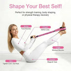 Pedal Resistance Band with Handles, Fabric Non-Slip Foot Pedals for Stable Home Workout, Low-Impact Full Body Exercise Band for Women, Stretching, Strength Training & Daily Mobility