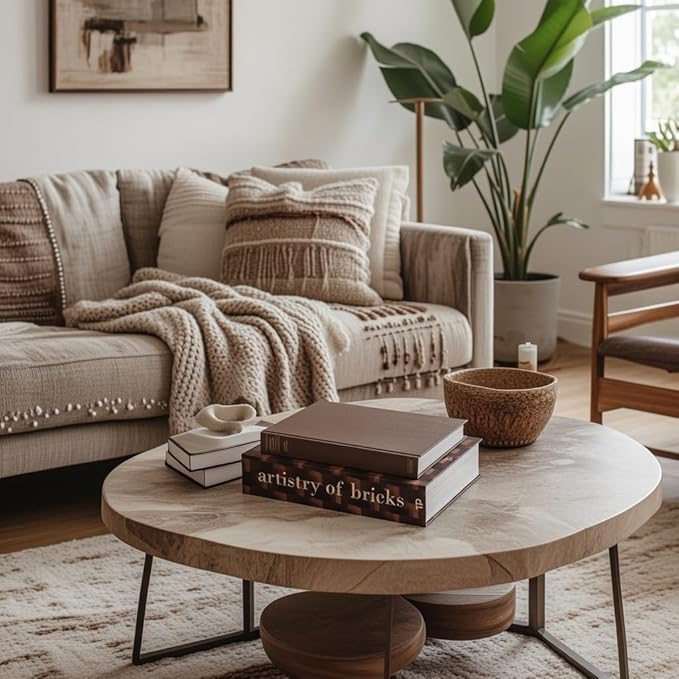 9 Faux Books with Hidden Storage (Earth), Vintage Books, Secret Storage, Bookshelf Decor, Coffee Table Storage, Home Staging Accessory, Brown Home Decor