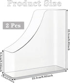 2 Pack Vertical File Holder Clear Acrylic Desk Organizer Storage Bins Holding Plastic Document Organizer Clear PET Magazine Holder Basics Vertical Magazine Rack for Home Office School