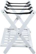 Casual Home Shelf-White Luggage Rack, 26.75" Wide