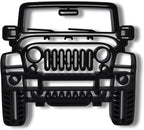 Jeep Wrangler Sculpture - Minimalist Decorative Accent for Off - Road Enthusiasts & Modern Home Decor | Collectible Design (Jeep Wrangler Front View Matte Black)