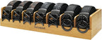 Belt Organizer, 7 Compartments Belt Organizer for Closet and Drawer, Belt Holder Case for Tie and Belt, Bamboo Storage Box for Men and Women (Wooden, 7)