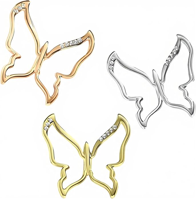 SYWDUDUCLT Scarf Ring for Women's Shawl, Silk Neckerchief, Tshirt, Gold/Sivler, S/M/L, 2 Pcs
