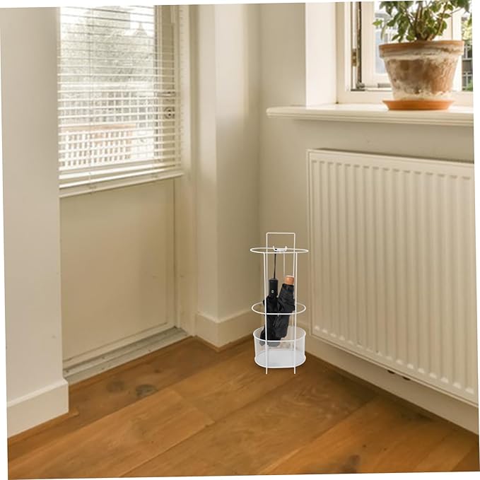 Freestanding Metal Umbrella Stand Removable Water Tray Large Umbrella Holder for Entryway Home and Office Use