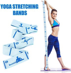 Elastic Yoga Stretching Strap with Loops, CEILIWEN Stretch Straps for Physical Therapy, Pilates Stretch Band, Elastic Exercise Bands, Leg Stretching Strap, Stretch Resistance Bands for Exercise