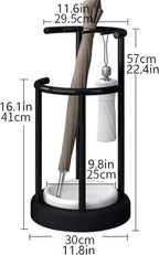 Metal Umbrella Stand, Modern Holder with Removable Water Tray, Standing Cane Storage Organizer for Home, Office, Hotel