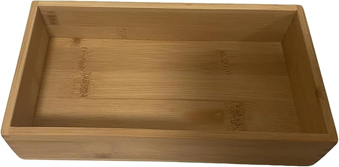 Bamboo Drawer Organizer 8"*4"*2", Bamboo Storage Box for Clothes, Dresser Makeup, Kitchen Utensil, Office Supplies