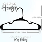 Utopia Home 60 Pack Kids Hangers - 11.5 Inch Plastic Baby Hangers for Closet - Childrens Hanger for Clothes & Infant Hanger for Closet - for Everyday Standard Use (Black)