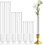 6 Pack 3.9" 5.9" 7.9" Bud Vase Taper Candle Holder's Flower Vase for Candlestick Sizes from 22mm to 27mm Adjustable Designed Specially for Taper Candle Holder for Tablescapes, Wedding Decor