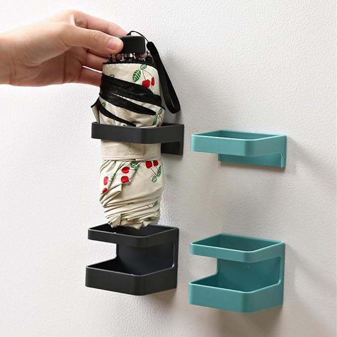 PRETYZOOM Wall-Mounted Umbrella Rack with Detachable Drip Tray Creative Umbrella Holder Shelf for Entryway Bathroom Kitchen Neat Storage Organizer