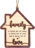 Family Ornament, Family Christmas Ornament, Christmas Ornaments 2026 – Wooden House-Shaped Holiday Keepsake, Funny Family Quote Gift, A Whole Lot of Love Tree Decoration, Home Themed Ornament