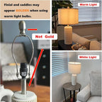 PoKat 23" Modern Ceramic Table Lamp Set of 2 for Living Room White Desk Lamps for Bedroom Farmhouse Bedside Nightstand Lamp House Warming Gifts New Home Decor End Table Lamps Gifts for Women Mom Beige