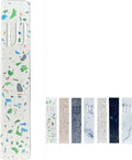 A&S Modern Stone Mezuzah Case Design, Mezuza Cover for Scroll Protection, Easy Peel and Stick Houswarming Gift and Home Blessing (Terrazzo Blue/Green, 5 Inches)