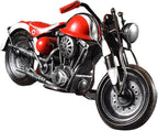 Vintage Motorcycle Model Decorative Collectible - Handmade Retro Iron Motorcycle Figurine Decor Art for Vintage Home Office Decor