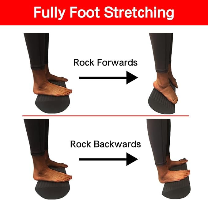 Calf Stretcher and Foot Rocker by SEWD – Plank & Balance Board, Calf Raise Block All-in-One Physical Therapy Equipment Leg Stretcher for Plantar Fasciitis, Achilles Tendonitis, Tight Calves and More.