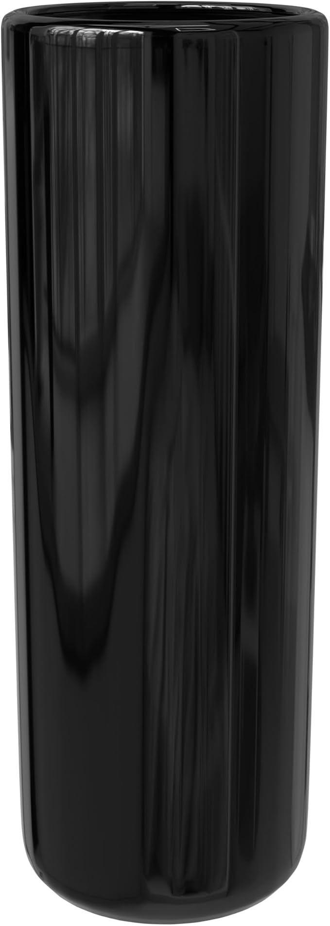 Red Lantern 24" Solid Black Porcelain Umbrella Stand