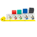 CanDo 1215803 Low Powder Exercise Band Roll, Tan, Yellow, Red, Green, Blue, Black, Silver, Gold, 50yds Length, 5pcs