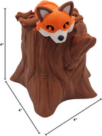 Articulating Animals Raccoon, Fox, Panda, Skunk, Possum with Containers - 3D Printed Articulated Joints ADHD, Autism, Relief Anxiety, Collectible Figurines (Fox Tree Stump)