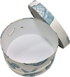 Sarah's Hat Boxes Classic Shells Hat Box – 11" x 5.5" (Dia. x Ht.) Handmade in USA – Odorless Non-Toxic Adhesive, Cording Handle – Premium Storage for Hats & Accessories