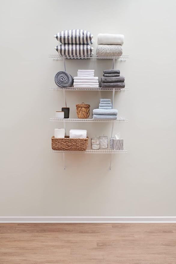 Rubbermaid Direct Mount Linen Shelf Kit 3' Length White